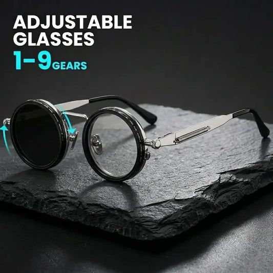 Adjustable Polarized Tint Round Sunglasses (1–9 )Gear Control