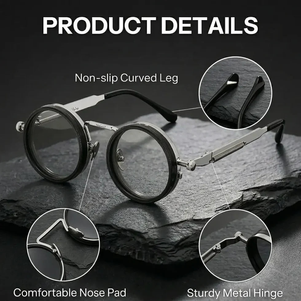 Adjustable Polarized Tint Round Sunglasses (1–9 )Gear Control